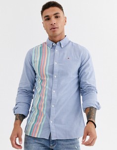 Рубашка в полоску с длинными рукавами Tommy Jeans-Темно-синий
