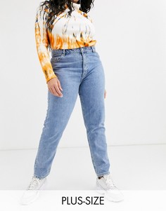 Укороченные джинсы в винтажном стиле с завышенной талией Vero Moda Curve-Синий