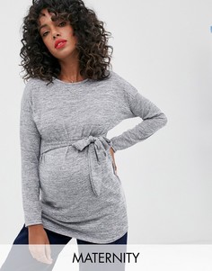 Серая туника с поясом New Look Maternity-Серый