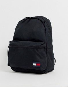 Черный рюкзак с логотипом-флагом Tommy Hilfiger