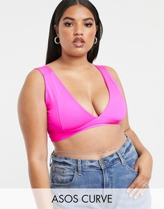 Серебристая тонкая цепочка на талию со стразами ASOS DESIGN Curve-Серебряный