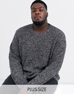 Темно-синий джемпер с круглым вырезом Jacamo