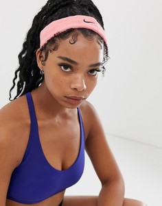 Розовая повязка на голову Nike Training-Розовый цвет