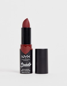 Матовая губная помада NYX Professional Makeup - Suede (Cherry Skies Brown)-Бесцветный