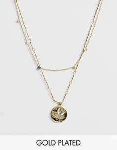 Позолоченное ожерелье с камнем Wanderlust & Co-Золотой