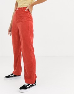 Вельветовые брюки с завышенной талией Daisy Street-Оранжевый