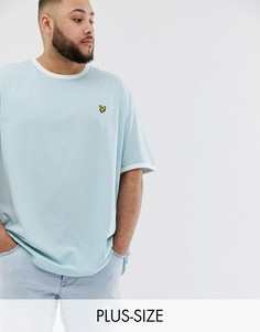 Голубая футболка с окантовкой Lyle & Scott-Синий