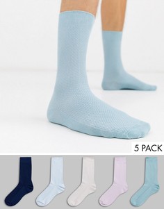 Набор из 5 пар носков пастельных тонов Topman-Мульти