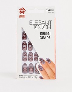 Новогодние накладные ногти Elegant Touch Reign Dears-Мульти