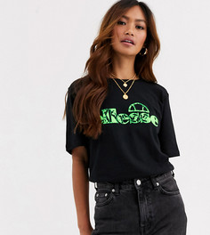 Футболка с неоновым логотипом в виде змеи Ellesse-Черный
