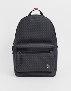 Рюкзак из искусственной кожи с монограммным принтом и логотипом Tommy Hilfiger-Черный