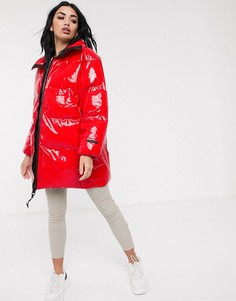Красная дутая oversize-куртка Juicy Couture-Красный
