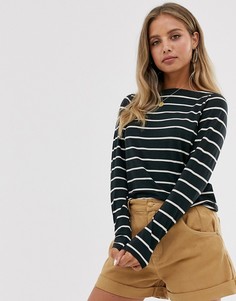 Футболка с длинным рукавом в полоску ASOS DESIGN-Мульти