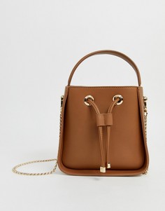 Светло-коричневая сумка с затягивающимся шнурком Forever New-Коричневый