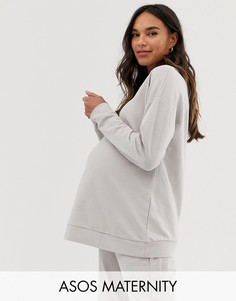 Пижамный комплект ASOS DESIGN Maternity-Серый