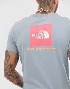 Серо-розовая футболка The North Face Red Box-Серый