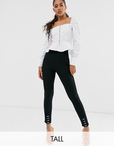 Черные леггинсы с завышенной талией Missguided Tall-Черный