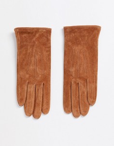 Светло-коричневые замшевые перчатки Barneys Originals-Светло-коричневый