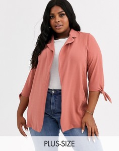 Розовый свободный пиджак New Look Curve-Черный