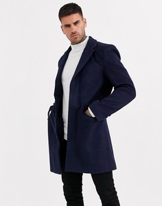 Однобортное пальто Aray-Темно-синий