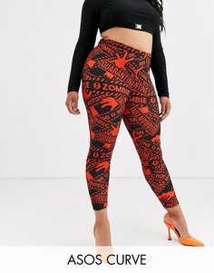 Леггинсы из комплекта ASOS DESIGN Curve halloween-Мульти