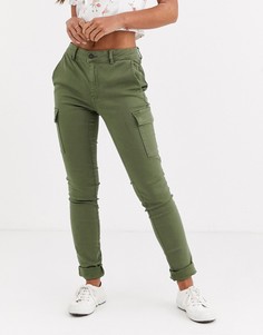 Зауженные брюки карго цвета хаки Pimkie-Зеленый