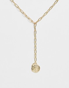Золотистое ожерелье с подвеской Ashiana-Золотой