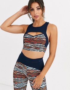 Кроп-топ со звериным принтом BLFD-Мульти