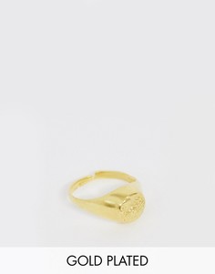 Регулируемое позолоченное кольцо-печатка Ottoman Hands-Золотой