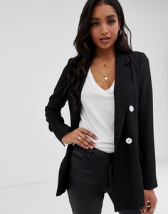 Черный oversize-блейзер River Island-Черный цвет
