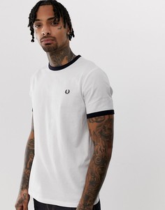 Белая футболка с окантовкой Fred Perry-Белый