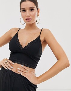 Бралетт с кружевной отделкой ASOS DESIGN-Черный
