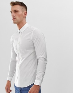 Приталенная рубашка из эластичного поплина French Connection-Белый
