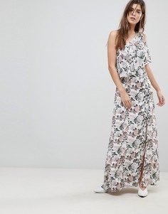 Платье на одно плечо с пуговицей и цветочным принтом Millie Mackintosh Swiss-Мульти