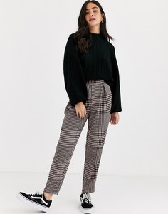 Жаккардовые брюки галифе в клетку ASOS DESIGN-Многоцветный