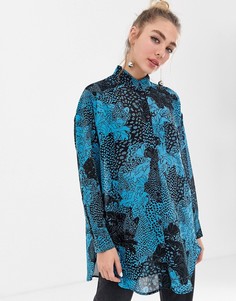 Рубашка с принтом Monki-Мульти