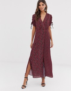 Платье макси с цветочным принтом French Connection Aubine-Красный