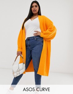 Вязаный кардиган ASOS DESIGN Curve - Francesca-Бежевый