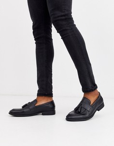 Черные лоферы из искусственной кожи с кисточками New Look-Черный