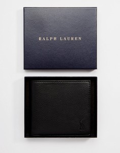 Кожаный бумажник с отделением для монет Polo Ralph Lauren-Черный