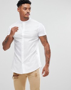 Белая облегающая рубашка SikSilk-Белый