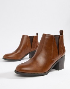 Ботинки челси на каблуке Office-Светло-коричневый