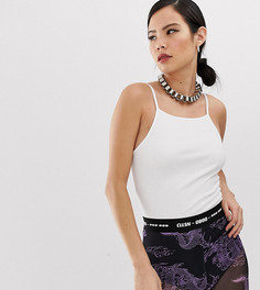 Белый топ на бретелях COLLUSION