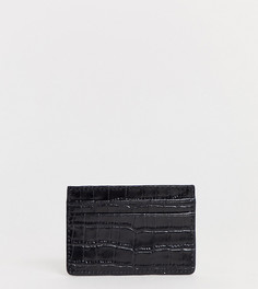 Эксклюзивный черный кожаный кошелек для карт с эффектом крокодиловой кожи Vagabond Bifrost