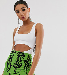 Боди с квадратным вырезом и вырезом в области живота Rokoko-Белый