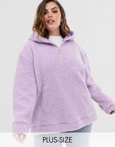 Oversize-худи с молнией Daisy Street Plus-Фиолетовый