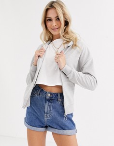 Худи серого цвета на молнии Pimkie-Серый