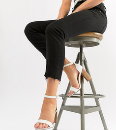 Босоножки на блочном каблуке для широкой стопы ASOS DESIGN Tamsina-Белый