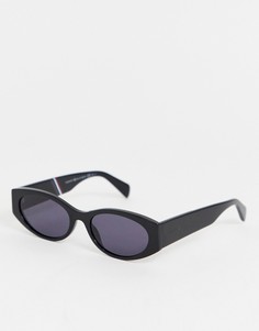 Черные овальные солнцезащитные очки Tommy Hilfiger-Черный