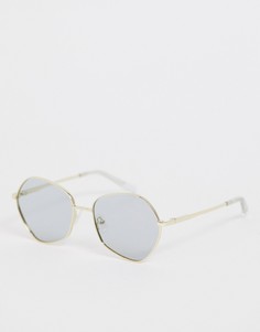 Серебристые солнцезащитные очки в квадратной оправе Le Specs-Серебряный